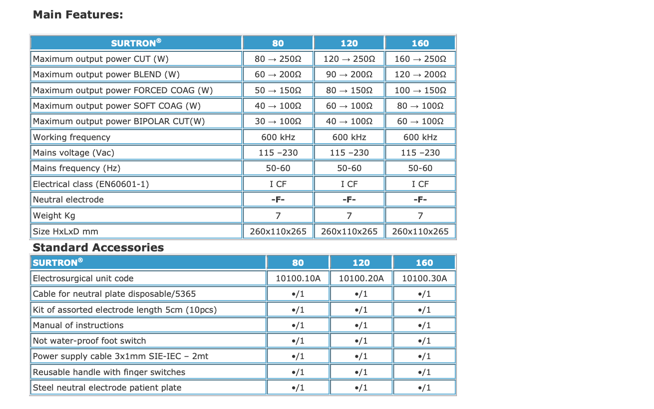 Diathermy 120w